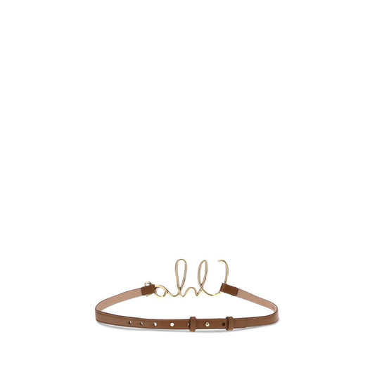 Chloé Brown Calf Leather Bos Taurus Thin Belt