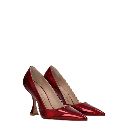 Stuart Weitzman Red Leather Broch