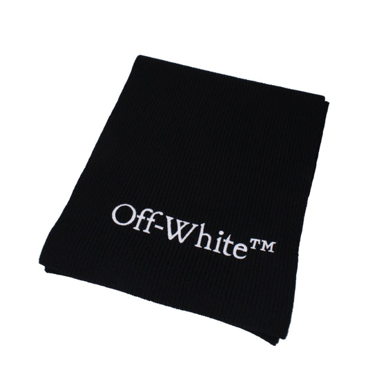 Off-White Black Wool Scarf
