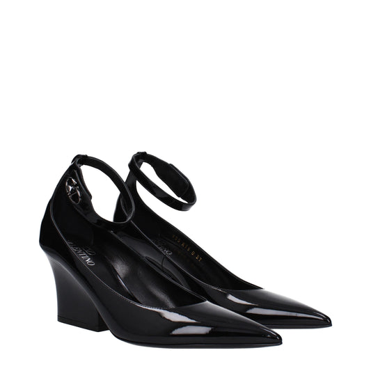 Valentino Garavani Black Leather Broch