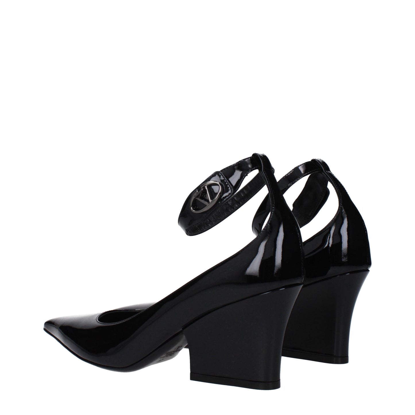 Valentino Garavani Black Leather Broch