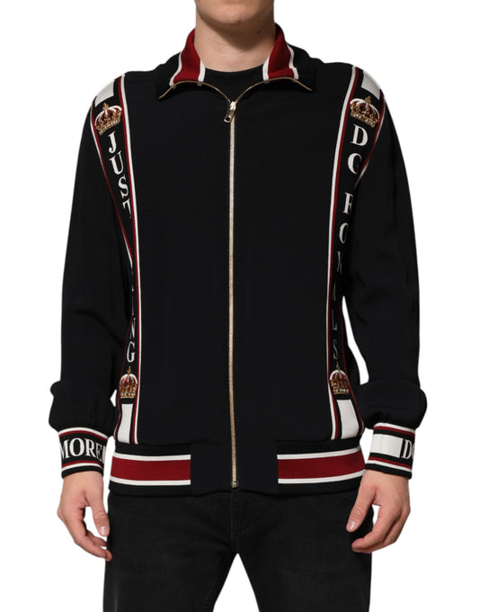 Dolce & Gabbana Black DG King Full Zip Sweatshirt Sweater
