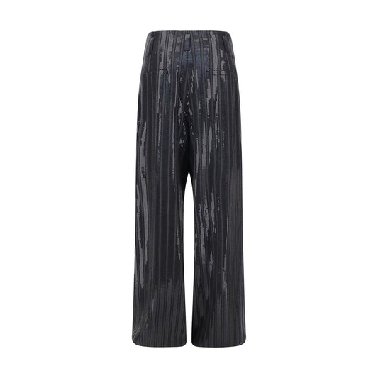 Brunello Cucinelli Gray Fleece Wool Casual Pants