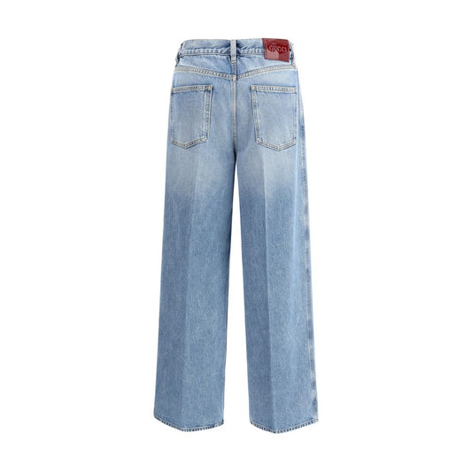 Gucci Light Blue Cotton Jeans Denim