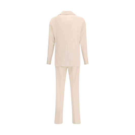 Lardini Beige Cotton Two-Piece Suit