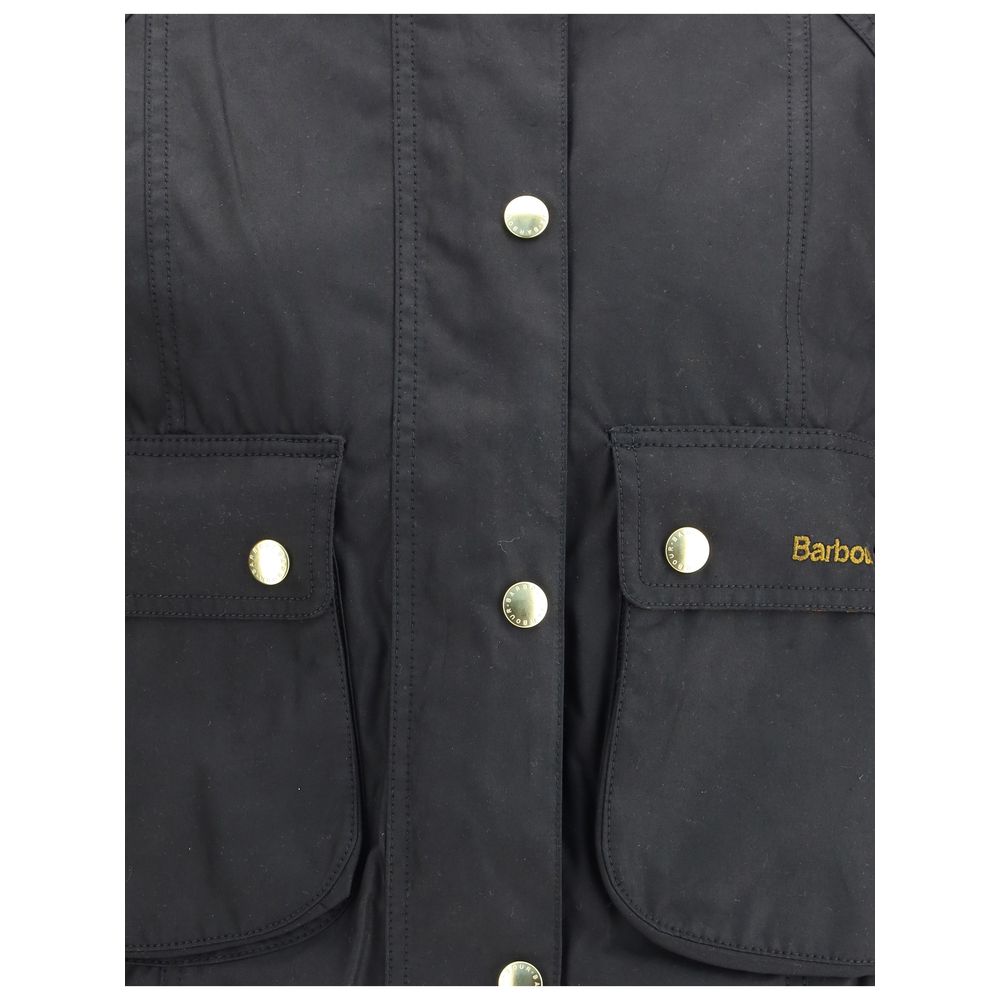 Barbour Black Cotton Coat
