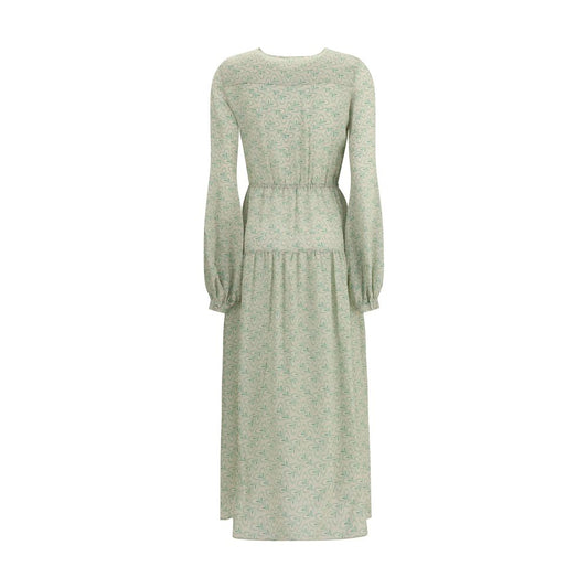 Kristina Ti Bicolor Silk Long Dress