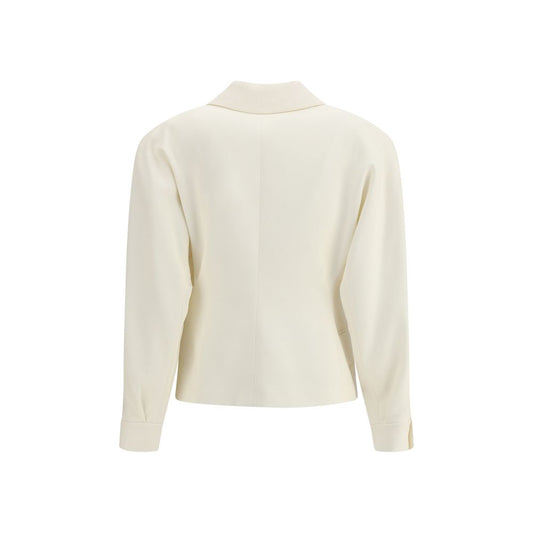 Alessandra Rich Beige Fleece Wool Blazer
