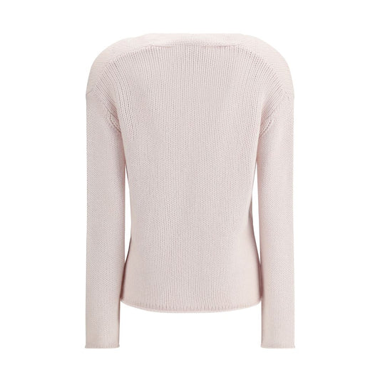 Forte_Forte White Wool Cashmere Sweater