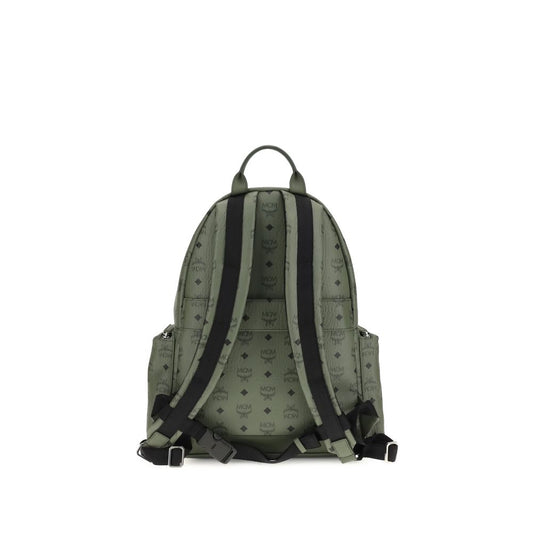 MCM Green Fabric Backpack