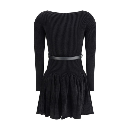 Self-Portrait Black Viscose Casual Dress