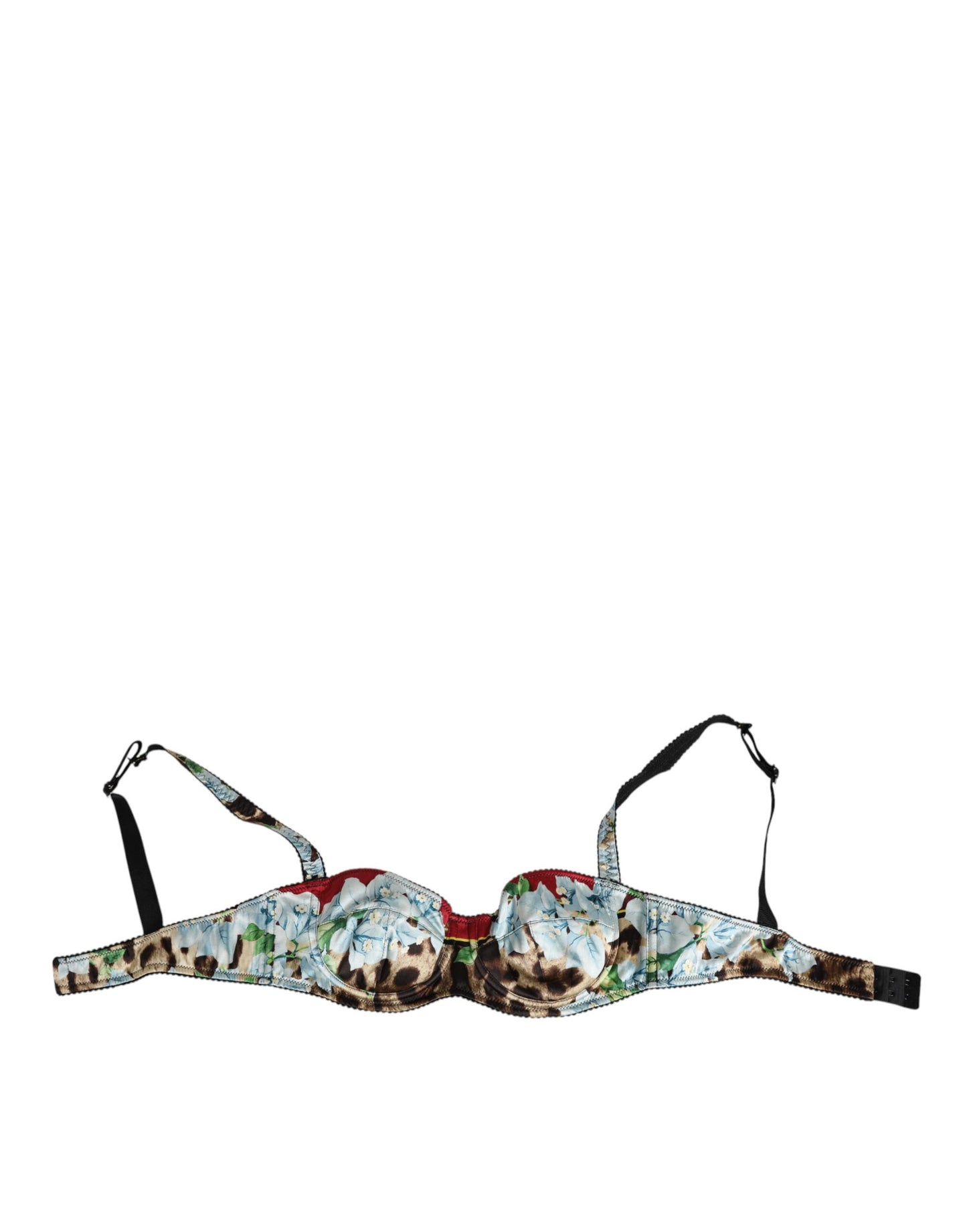 Dolce & Gabbana Multicolor Floral Semi Padded Balconette Underwear