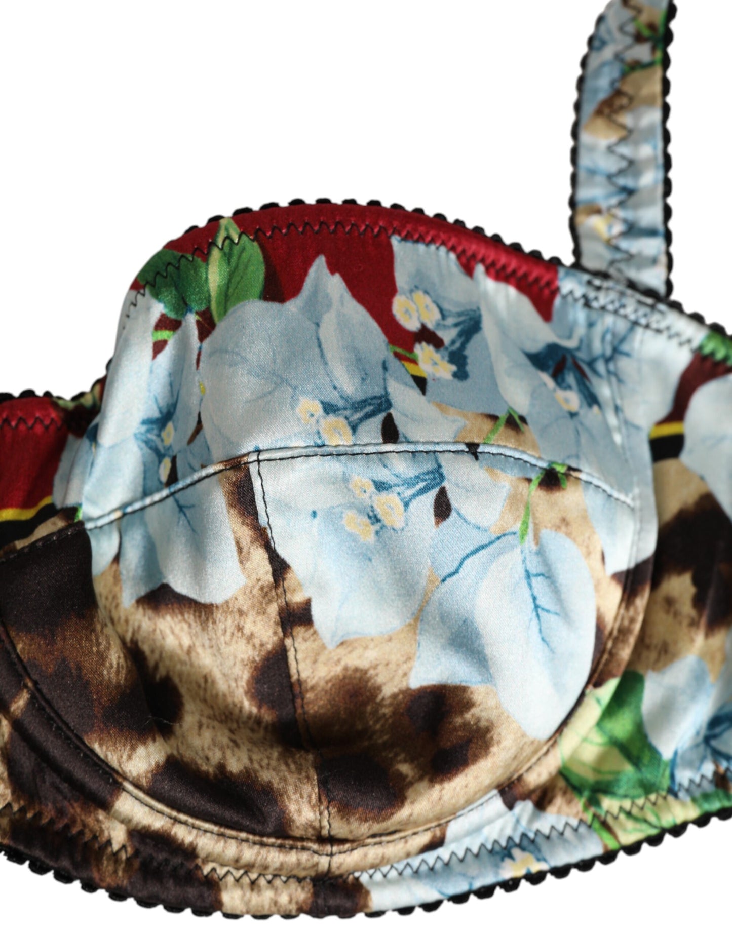 Dolce & Gabbana Multicolor Floral Semi Padded Balconette Underwear