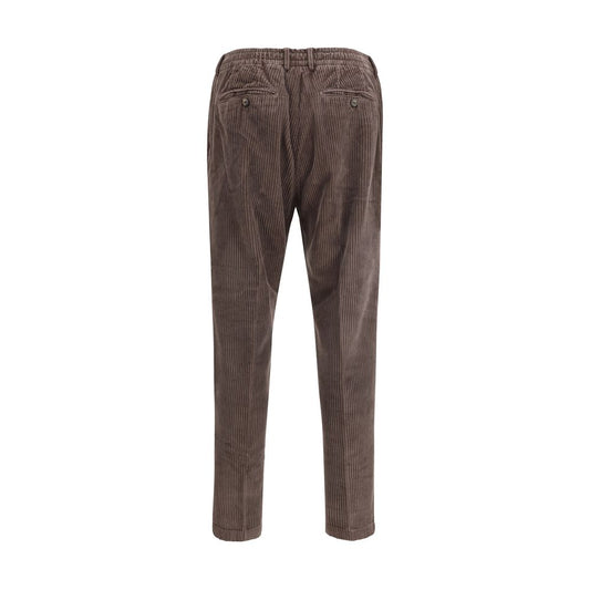 Cruna Brown Cotton Casual Pants