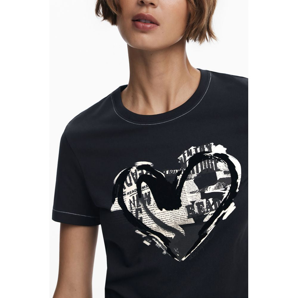 Desigual Black Cotton T-Shirt