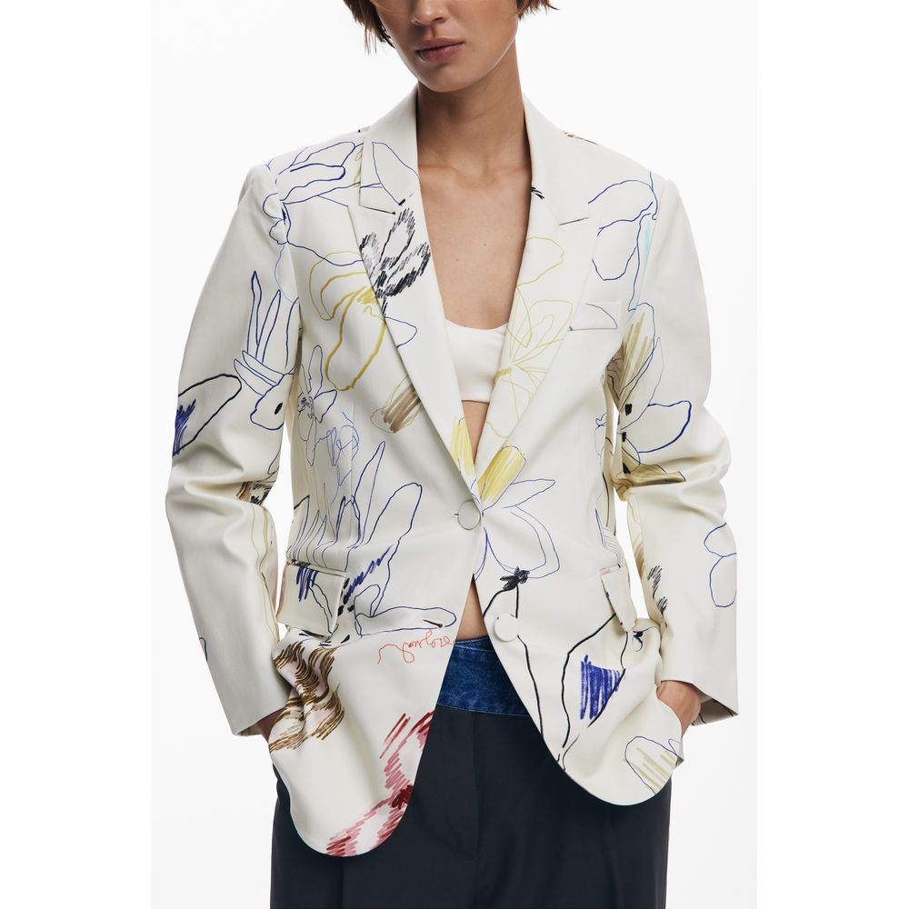 Desigual White Polyester Women Jacket