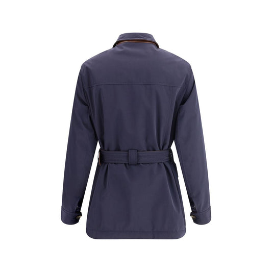 Brunello Cucinelli Blue Polyester Coat