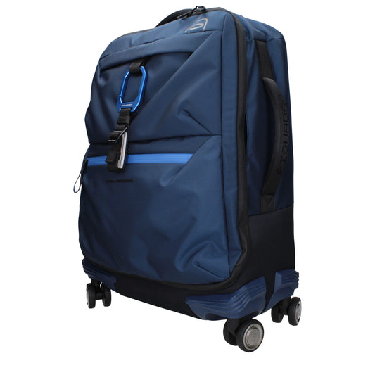 Piquadro Blue Fabric Luggage And Travel
