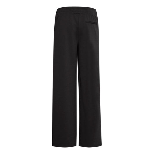ICHI Black Recycled Polyurethane Casual Pants