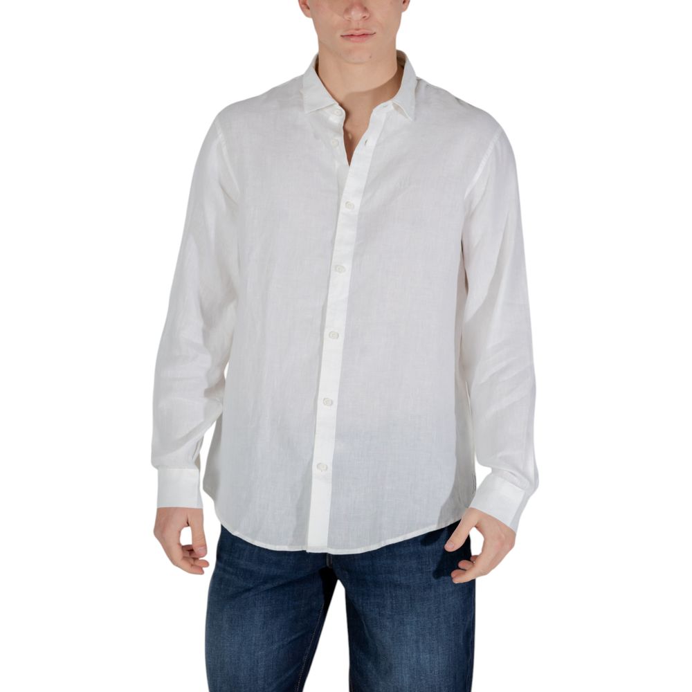 Armani Exchange White Linen Shirt