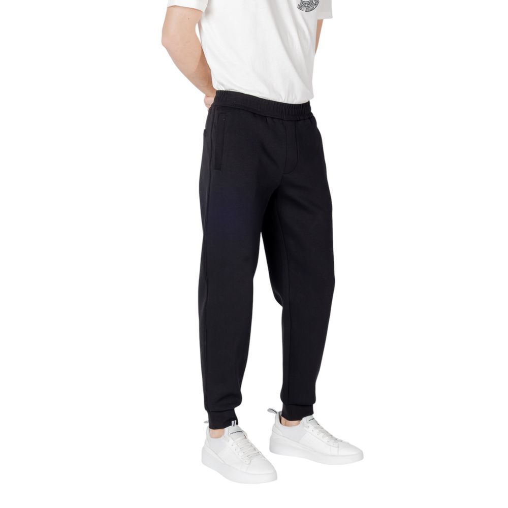 Armani Exchange Black Cotton Joggers (Workout Pants)