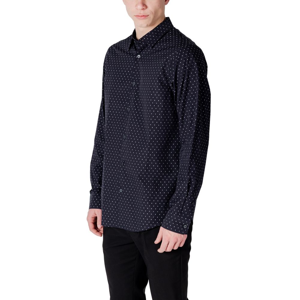 Armani Exchange Blue Cotton Shirt