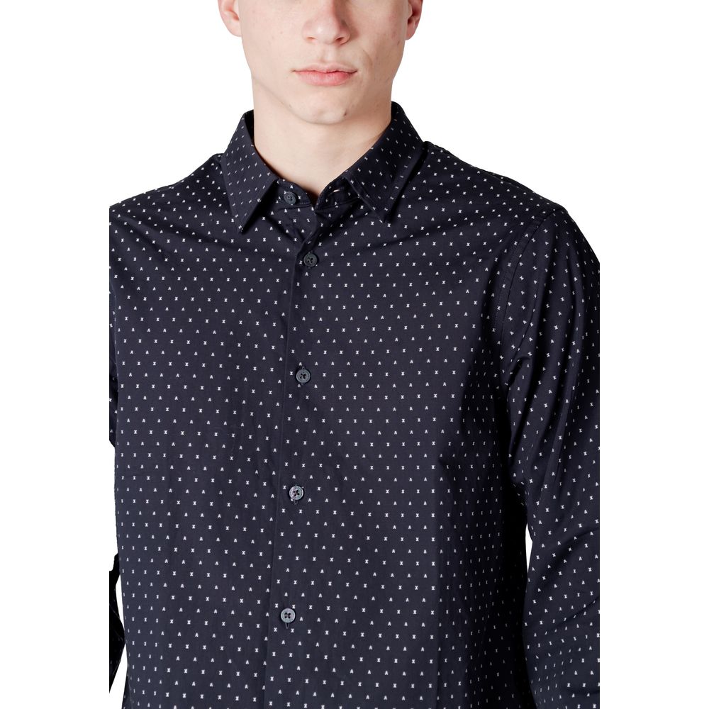Armani Exchange Blue Cotton Shirt