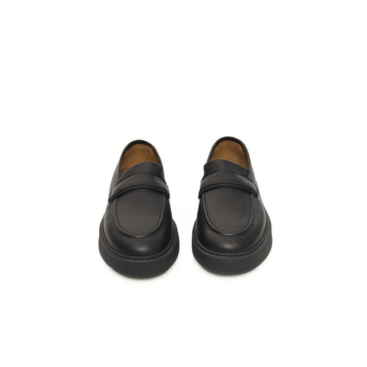 Cerruti 1881 Black Leather Men Loafer