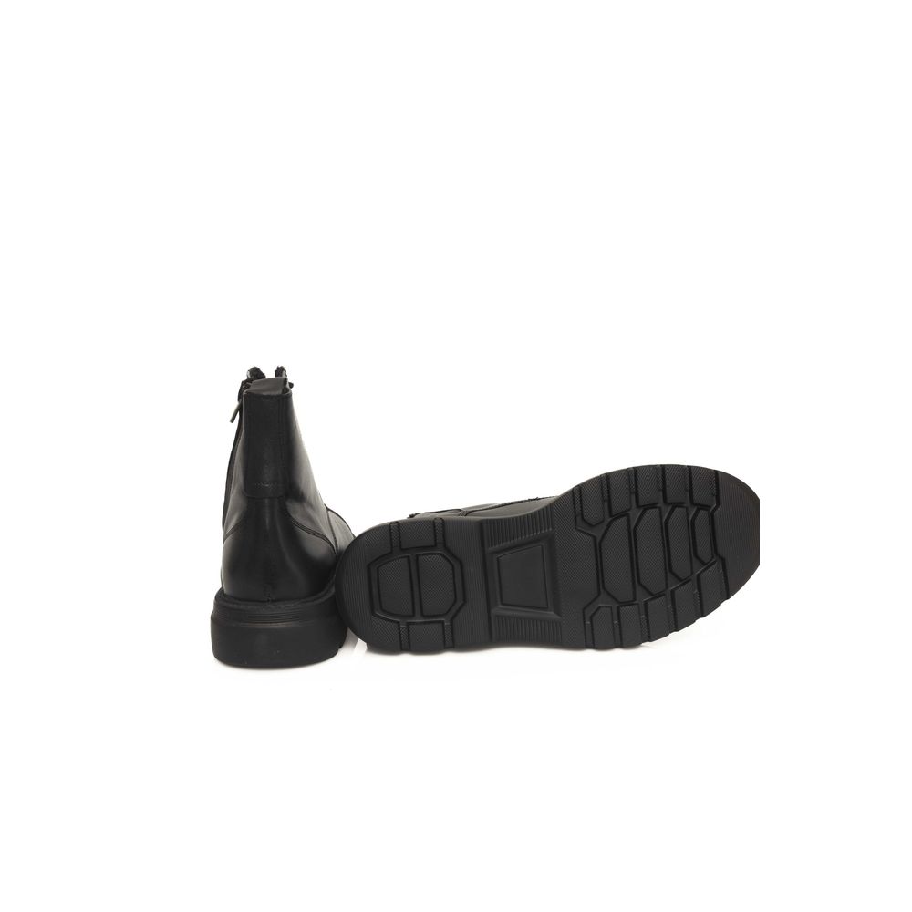 Cerruti 1881 Black Leather Men Boot
