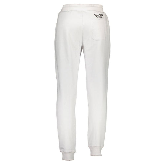 Cavalli Class White Cotton Pant