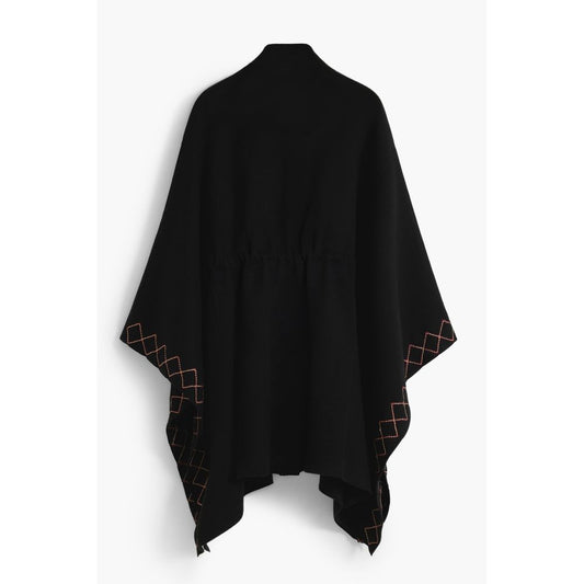 Desigual Black Polyester Women Poncho