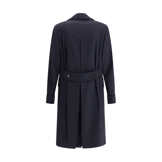 Lardini Blue Wool Coat