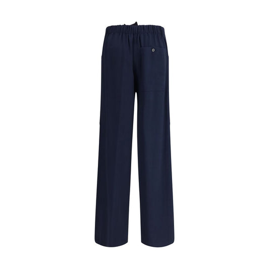 Forte_Forte Blue Cotton Casual Pants