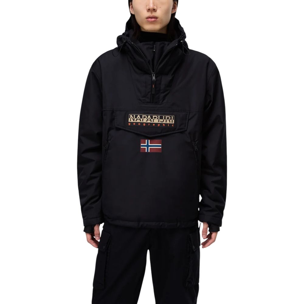 Napapijri Black Polyester Jackets & Coat