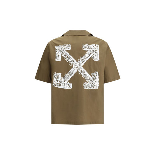 Off-White Green Cotton Shirt