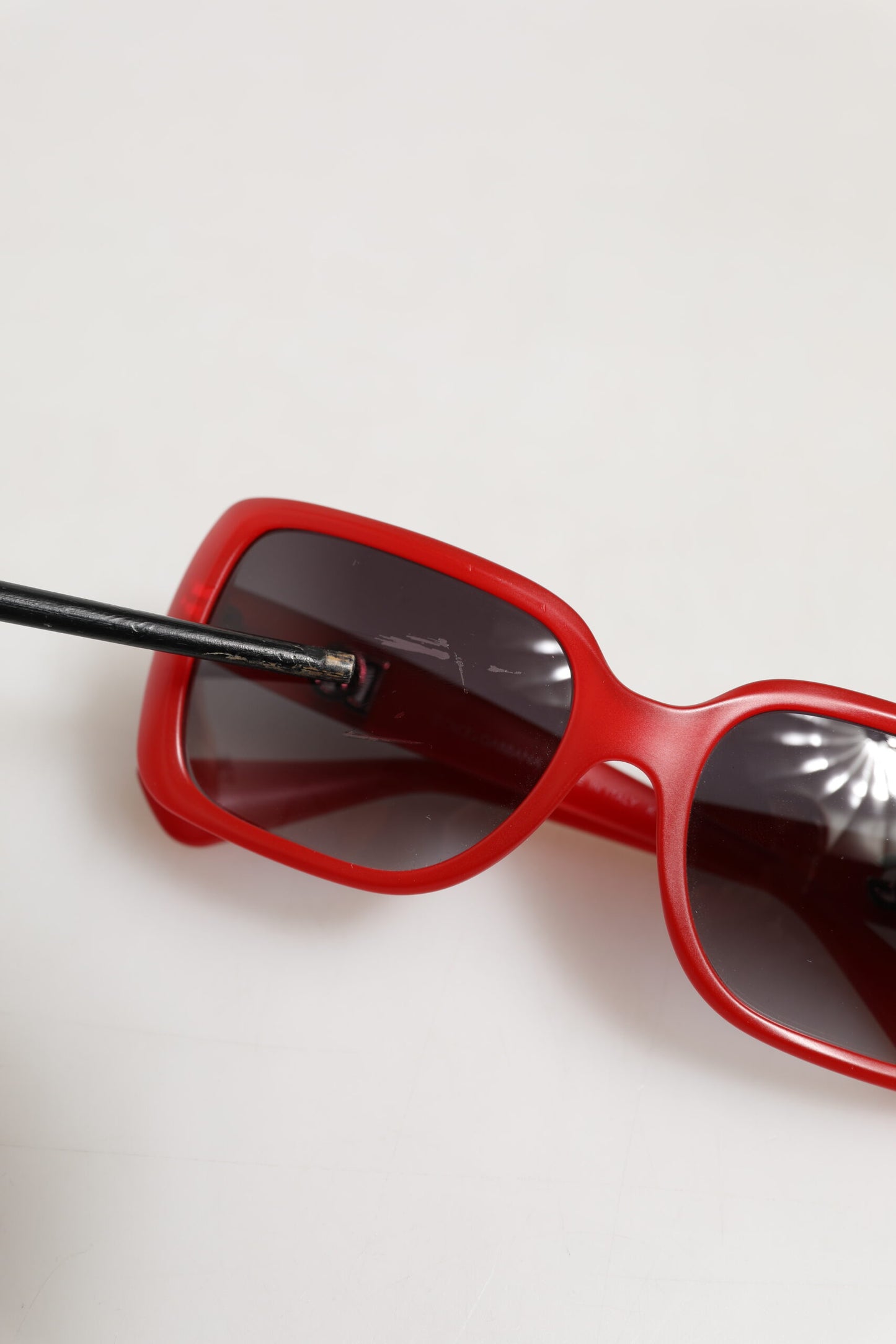 Dolce & Gabbana DG6093 Red Rectangular Grey Graduated Lenses Sunglasses