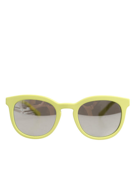 Dolce & Gabbana DG4324 Yellow Framed Mirrored Lenses Eyewear Sunglasses