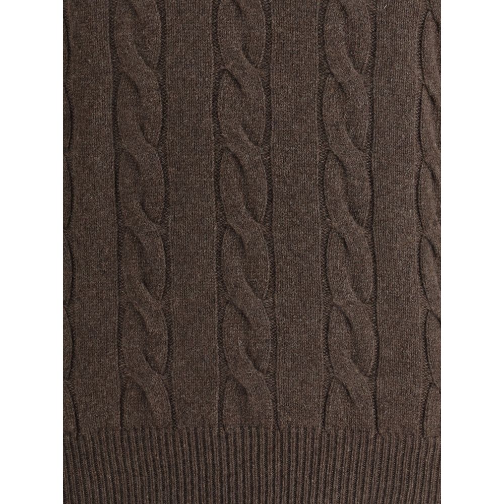 Aragona Cashmere Brown Cashmere Turtleneck