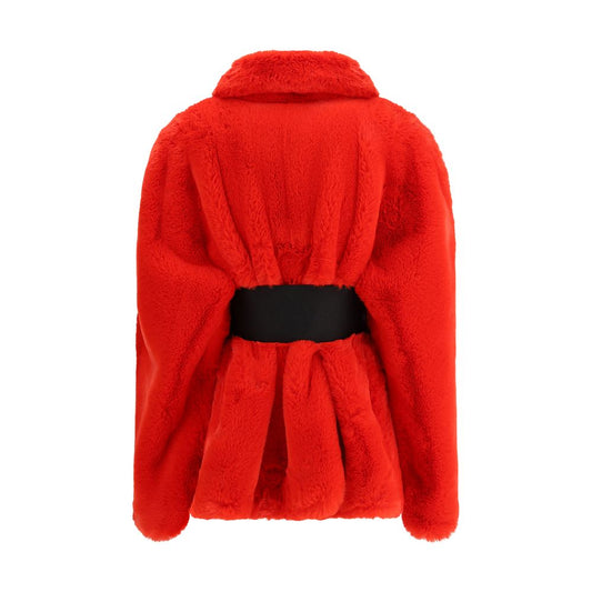 Balenciaga Red Polyester Coat