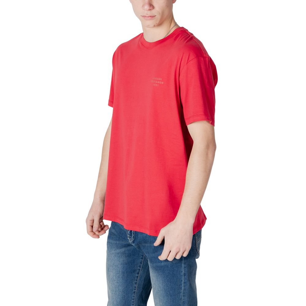 Armani Exchange Red Cotton T-Shirt
