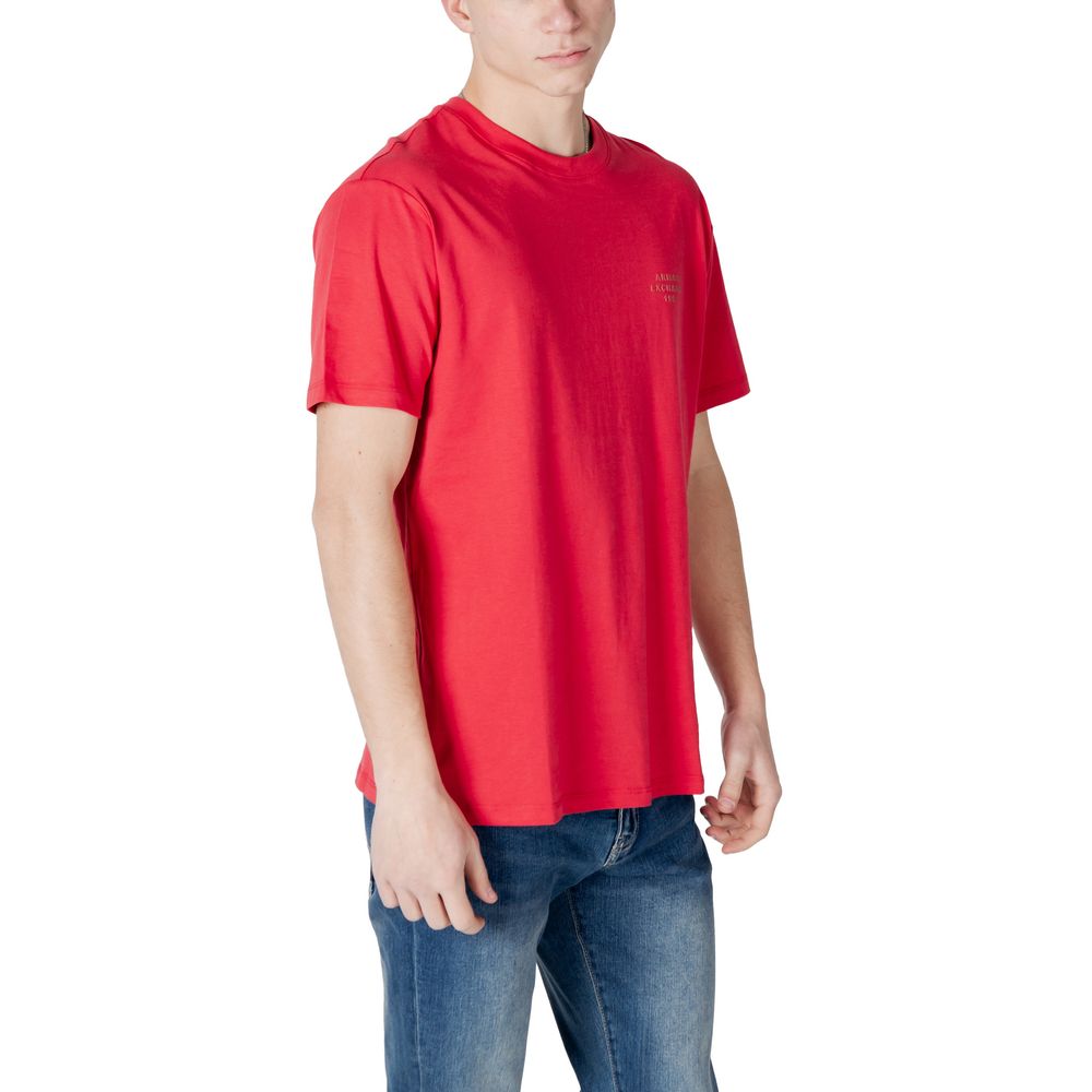 Armani Exchange Red Cotton T-Shirt