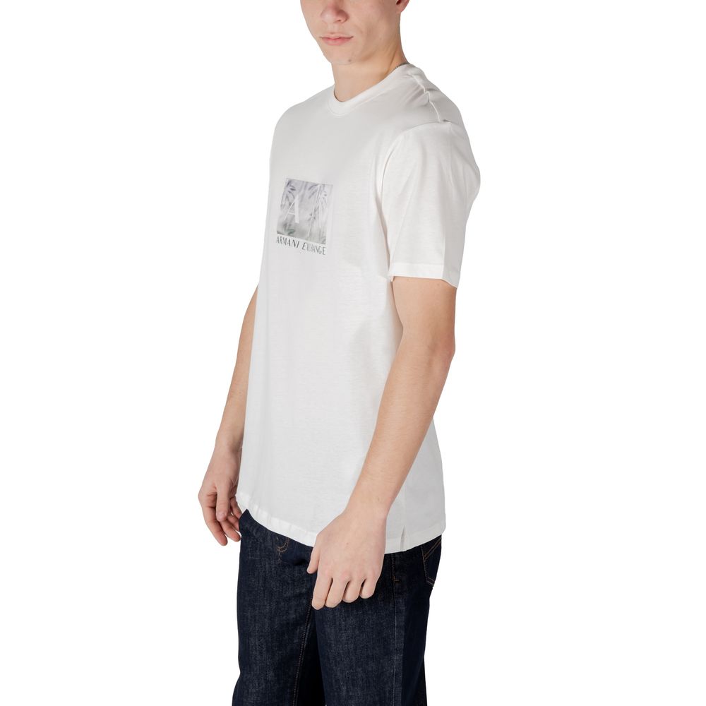 Armani Exchange Cream Cotton T-Shirt