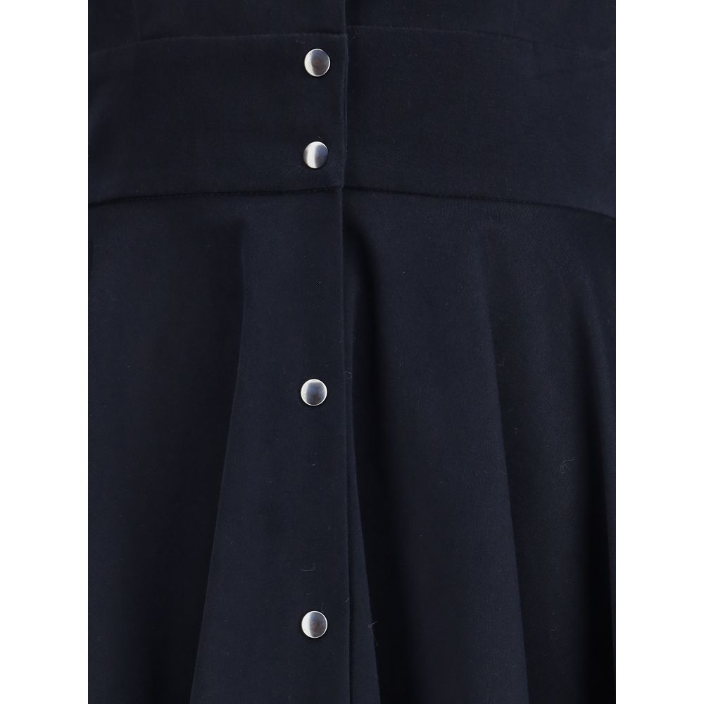 Ella Blue Cotton Casual Dress