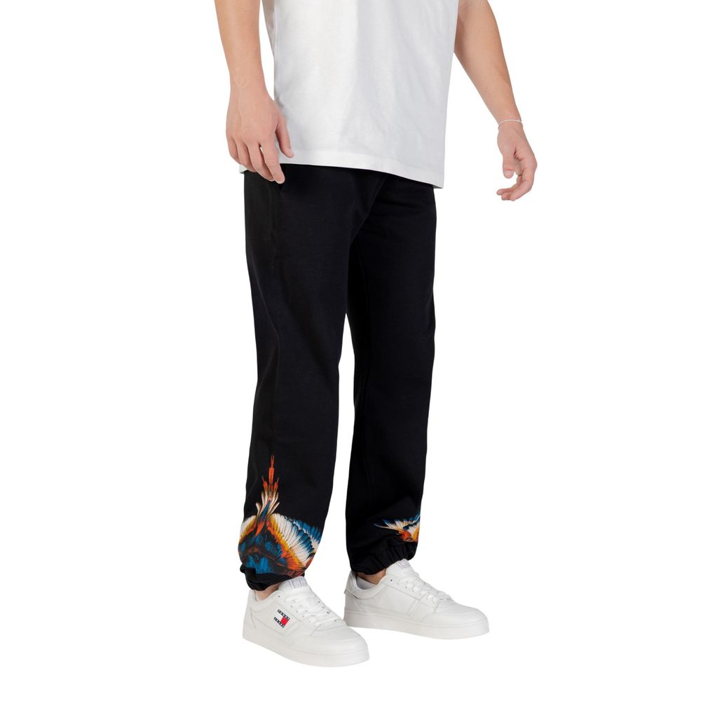 County of Milan Black Cotton Joggers Workout Pant