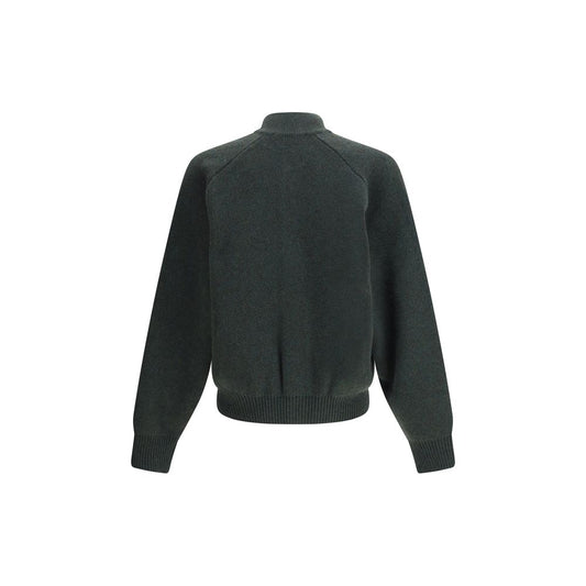 Jacquemus Green Fleece Wool Cardigan