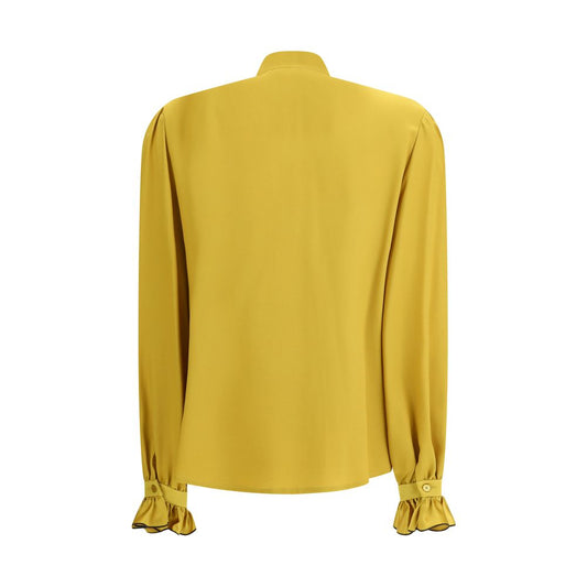 Valentino Yellow Silk Blouse
