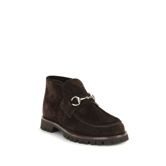 Gucci Brown Leather Ankle Boots