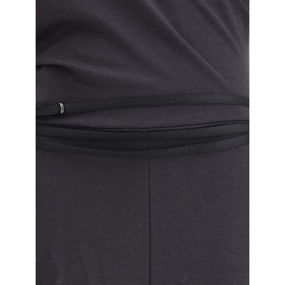 Lemaire Gray Wool Casual Dress