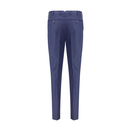 Brunello Cucinelli Blue Fleece Wool Pants