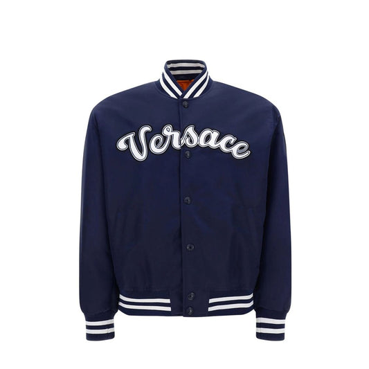 Versace Blue Nylon Bomber